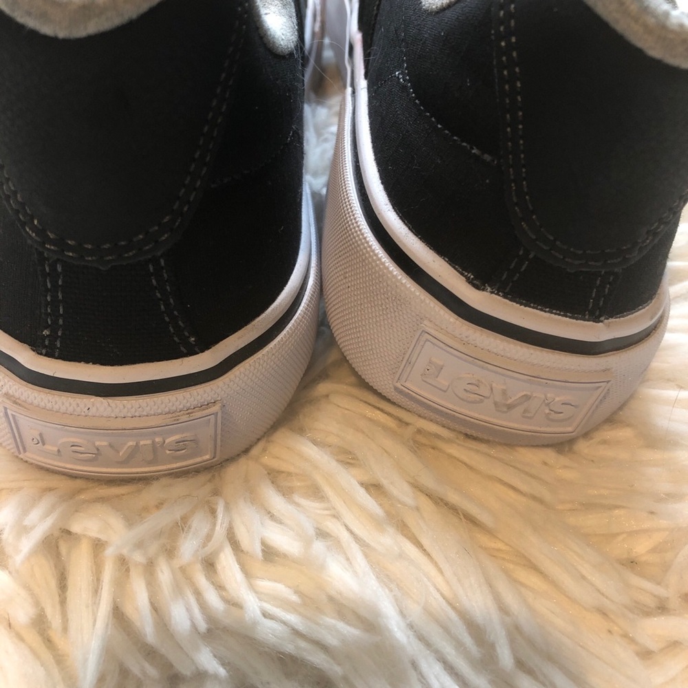 Levis Men's Turner-CZ Sneakers  Size 7.5 Low-Top Shoes Black & White Casual - Picture 6 of 7